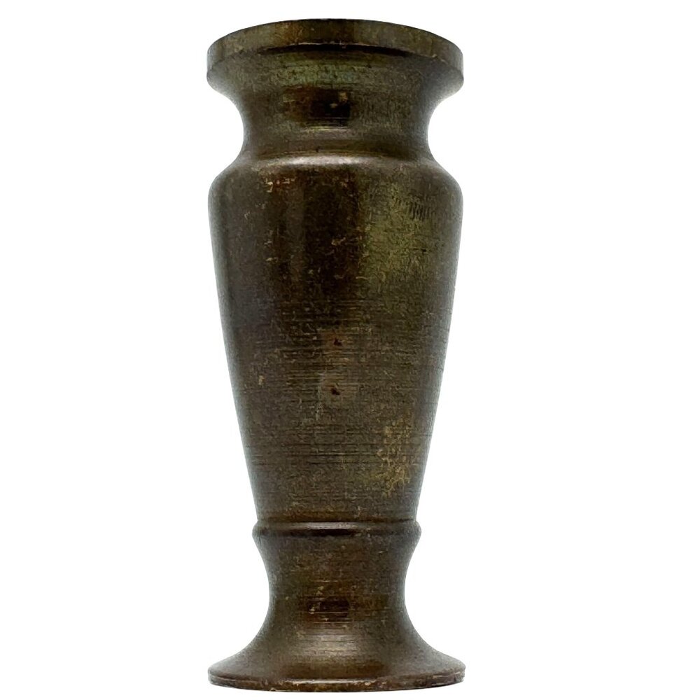 Heavy Brass Miniature Vase Urn 2.5" Vintage Decorative Collectible